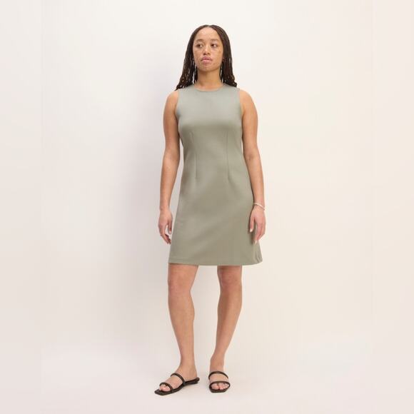 Everlane NWT The Dream '90s Shift Mini Knee Length Dress in Sage Green Size XL - Picture 1 of 14